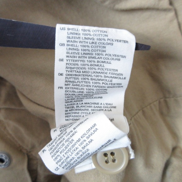 H&M Men's Size Medium Cargo Utility Jacket Full Zip Front Cotton - Picture 7 of 8